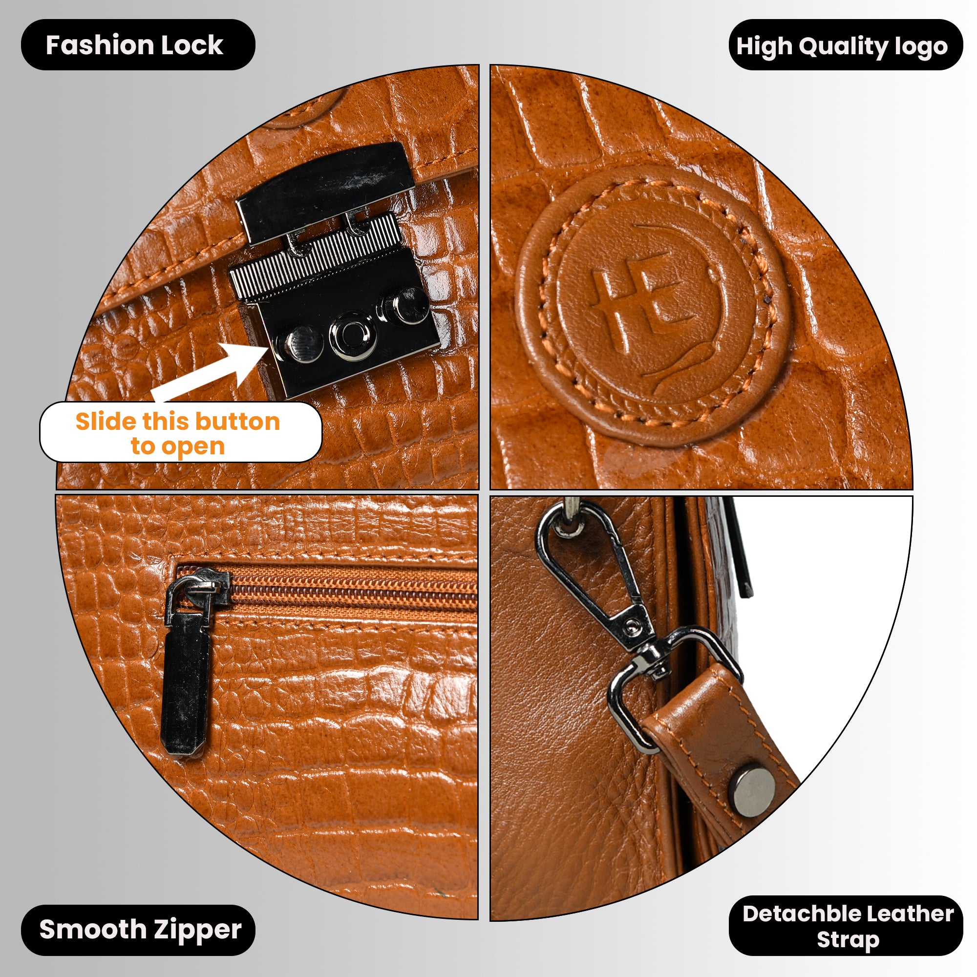 Imperial Croc Luxe Satchel Bag